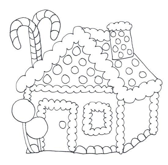 Gingerbread House Coloring Pages
