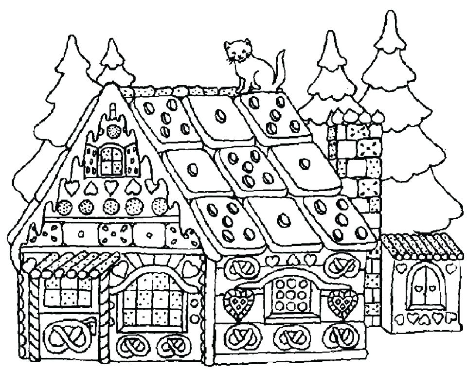 960x800 Gingerbread House Coloring Page House Color Page Gingerbread House