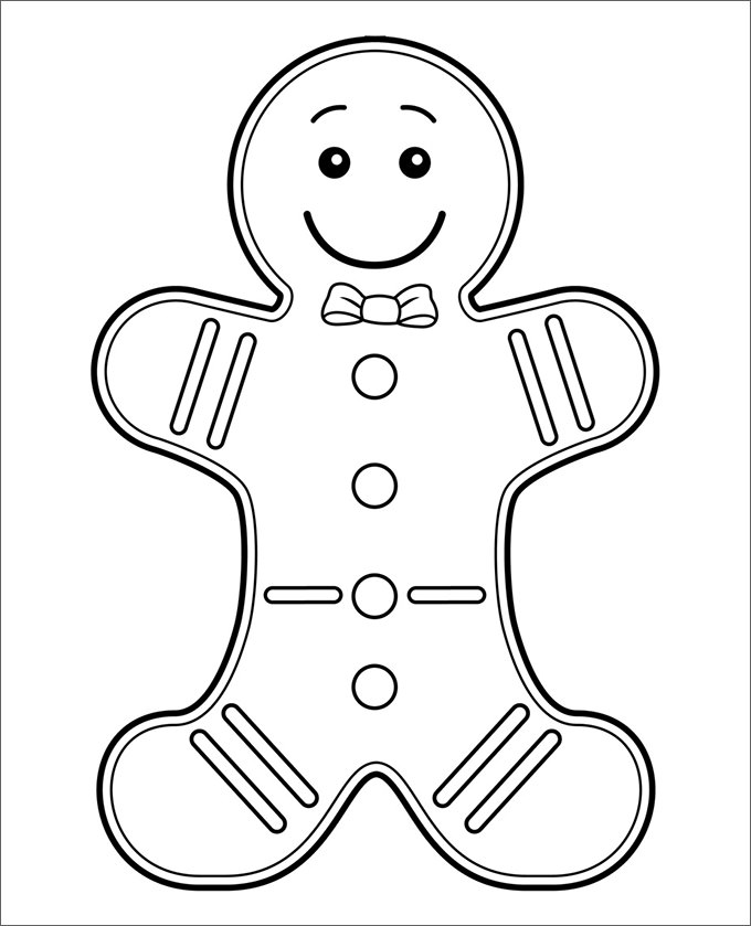Gingerbread Man And Woman Coloring Pages