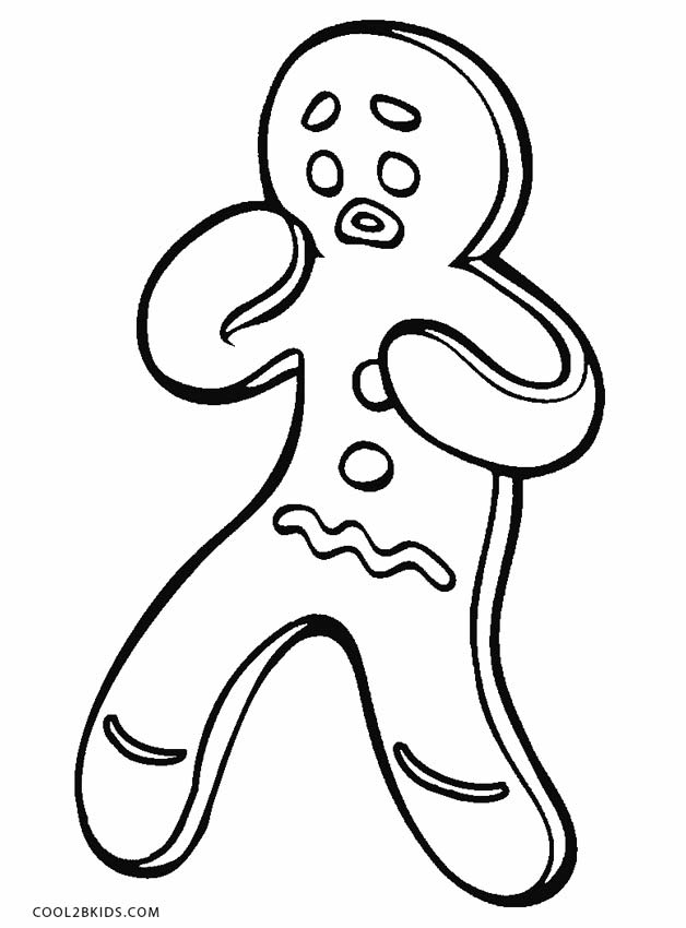 628x850 Gingerbread Man Coloring Page Free