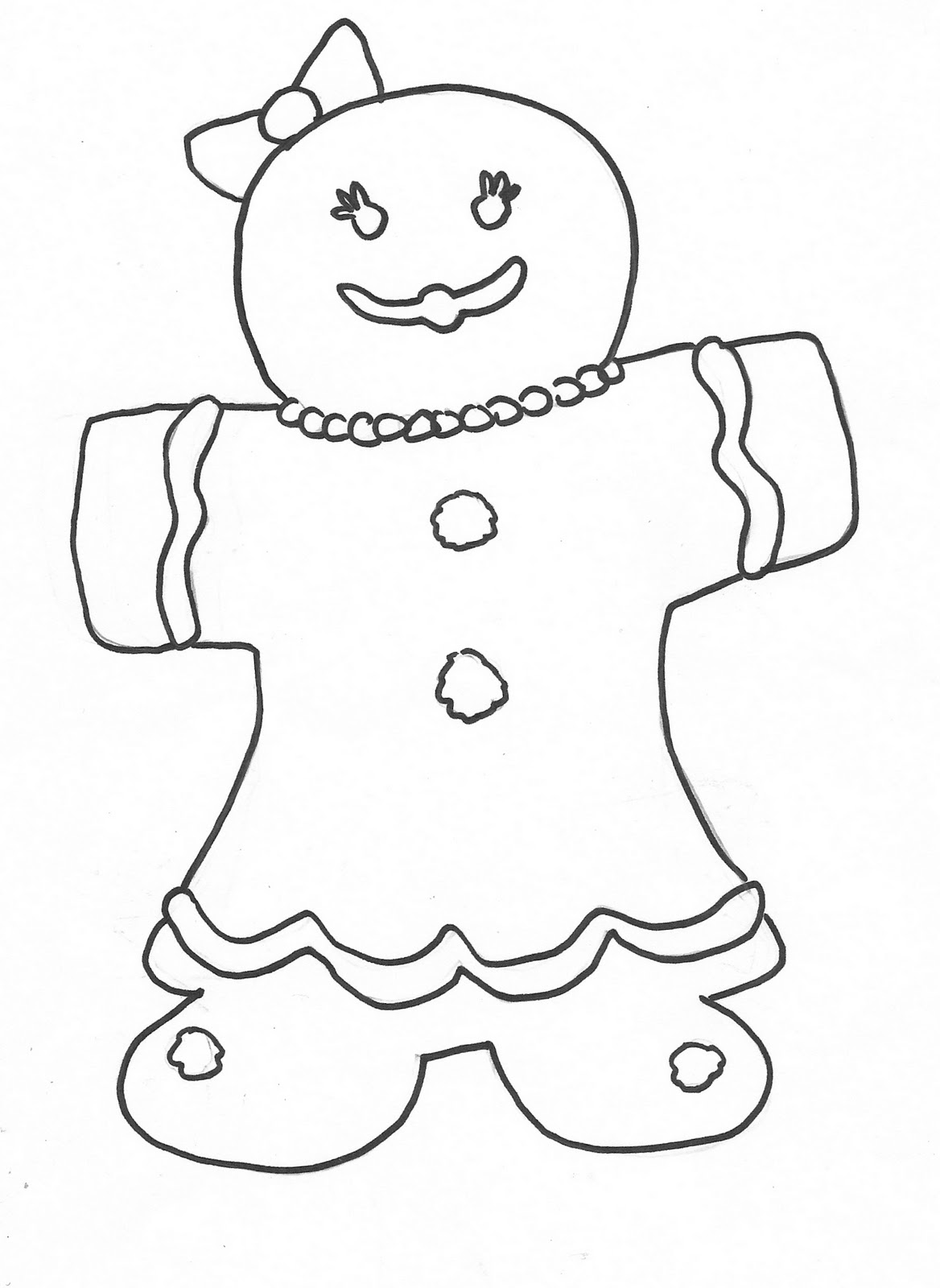 1168x1600 Gingerbread Man Coloring Pages