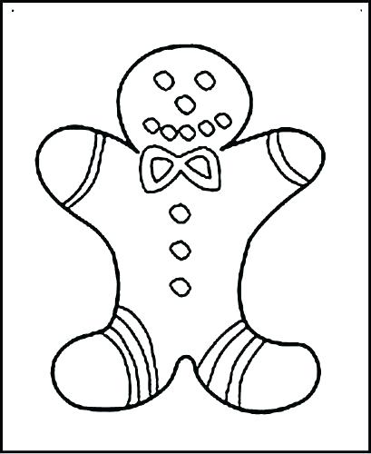 409x500 Gingerbread Man Color Page