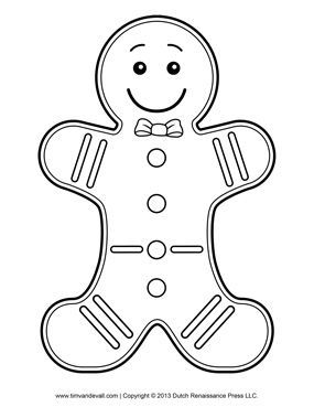 285x369 Gingerbread Man Coloring Page Bonhomme Au Pain D
