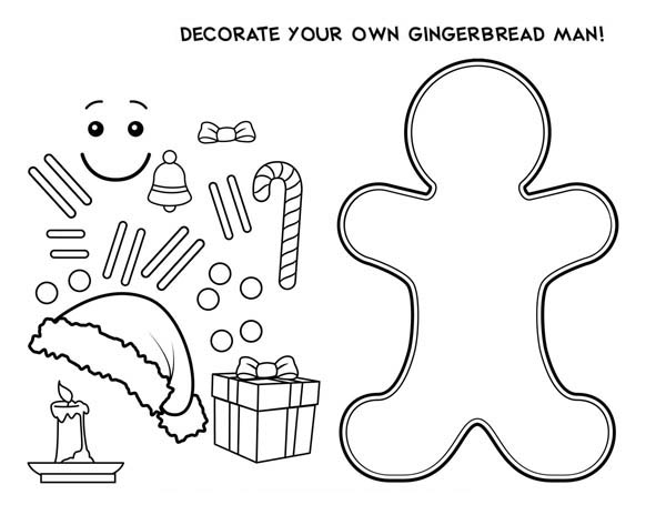600x464 Decorate Your Own Mr Gingerbread Men For Christmas Coloring Page
