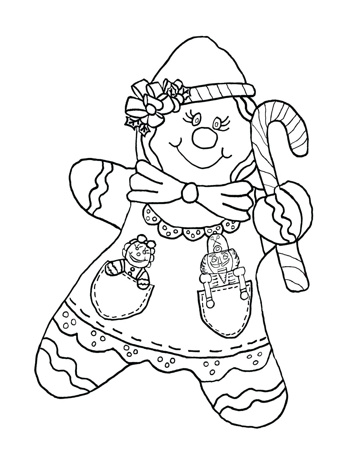 1163x1600 Coloring Pages ~ Gingerbread Man Coloring Page Black White 1 Pages