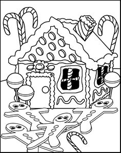 236x299 Gingerbread Man House Coloring Pages Color Bros