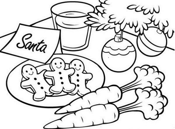 580x429 Christmas Color Pages For Kids Coloring Pages Pretty Gingerbread