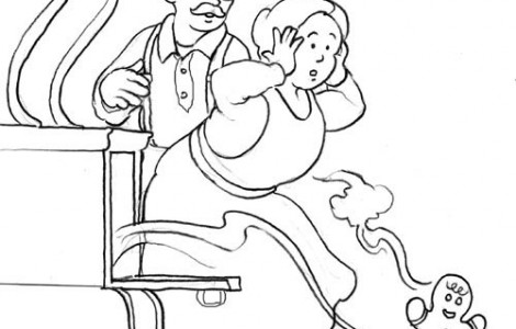 Gingerbread Man Story Coloring Pages