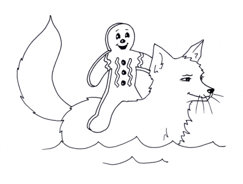 500x379 Gingerbread Man Fox Ra Gingerbread Man