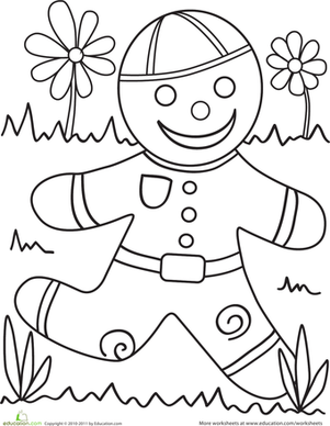 301x388 Gingerbread Man Story Coloring Pages Color Bros