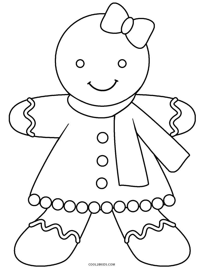 Gingerbread Woman Coloring Pages