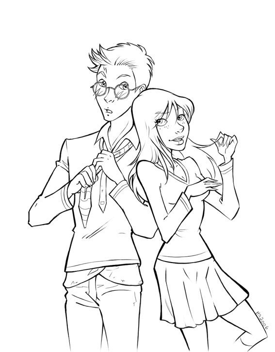 567x724 Ginny Weasley Coloring Pages