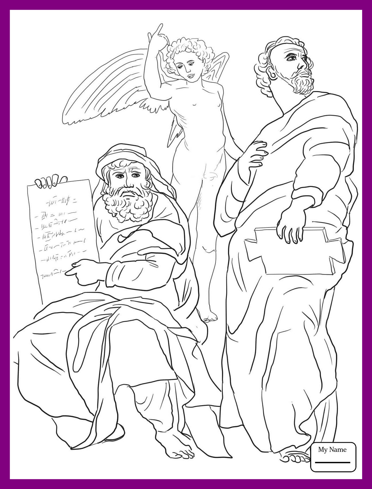 1292x1700 Simeon And Anna Coloring Page