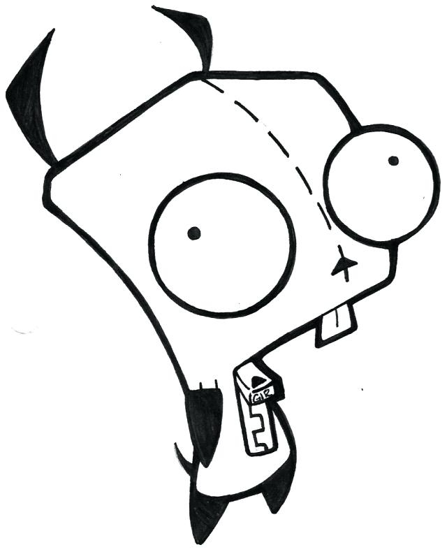 640x790 Gir Coloring Pages From Invader Zim Invader Zim Coloring Pages