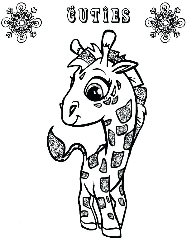 600x776 Giraffes Coloring Pages Cute Little Giraffe Coloring Page Giraffe