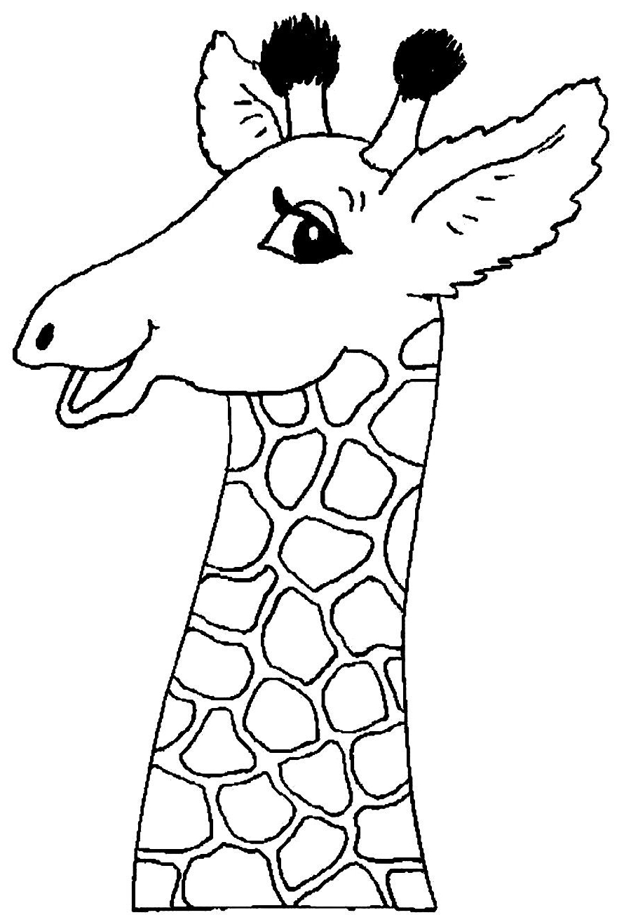 900x1304 Giraffe Face Coloring Page Giraffe Coloring Pages Printable