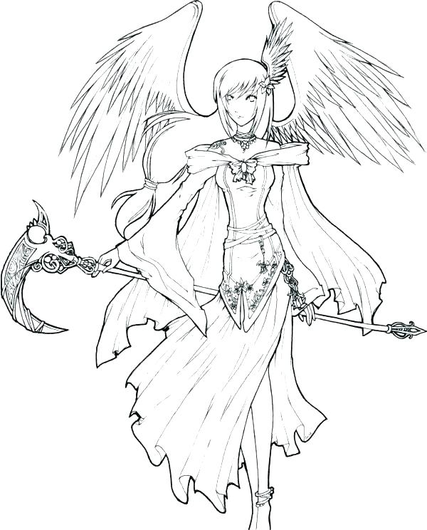 600x744 Anime Angel Coloring Pages Anime Angel Coloring Pages Anime Angel