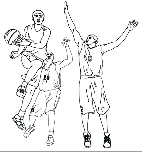 600x642 Nba Players Coloring Pages Basketball Color Pages Coloring Pages