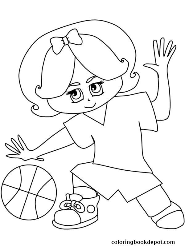600x800 Girl Basketball S For Kids35bc Coloring Pages