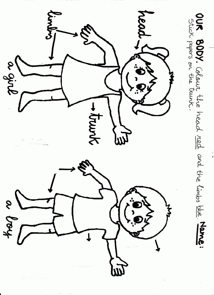 744x1024 My Body Coloring Pages