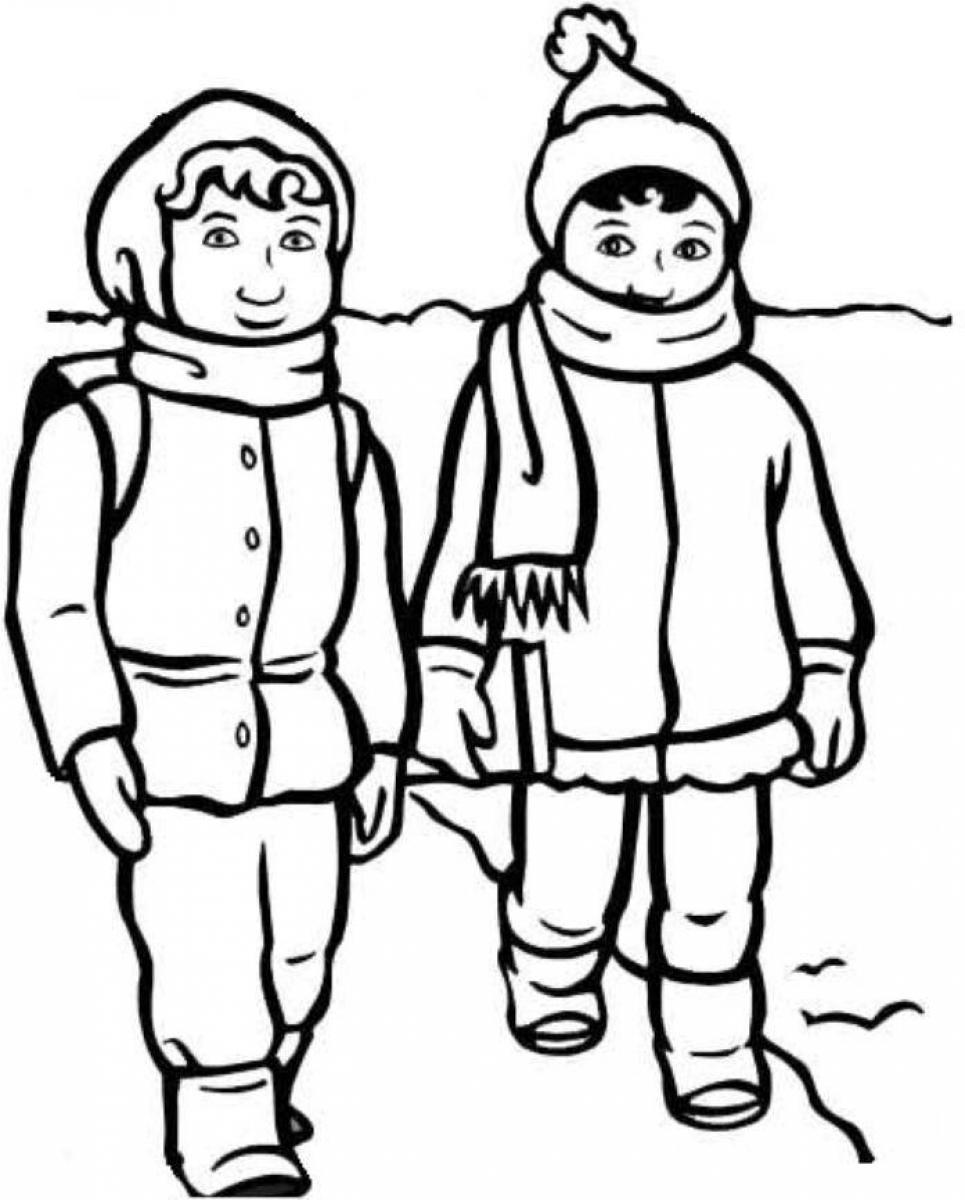 965x1200 Girls And Boys Clothes Coloring Page