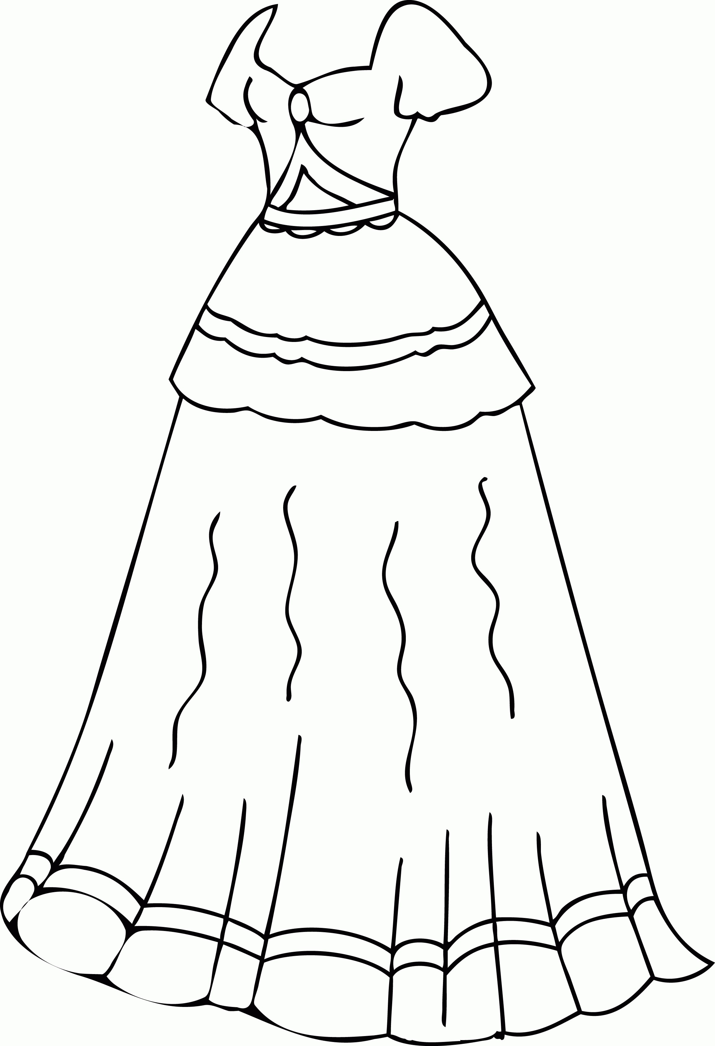 2308x3374 Light Dress Coloring Page For Girls New Coloring Pages Dress 6835