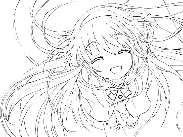 736x552 Anime Girls Coloring Pages Anime Girl Coloring Page For Kids