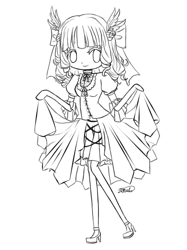 750x1000 Chibi Girl Crying Colouring Pages,cute Chibi Coloring Pages
