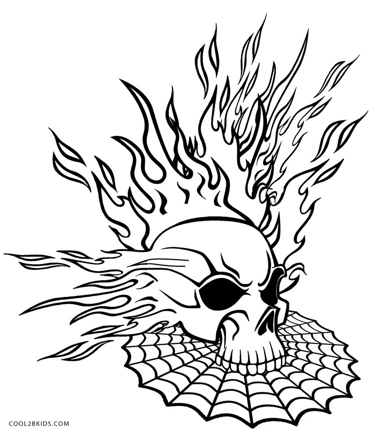 750x870 Printable Skulls Coloring Pages For Kids Cool2bkids