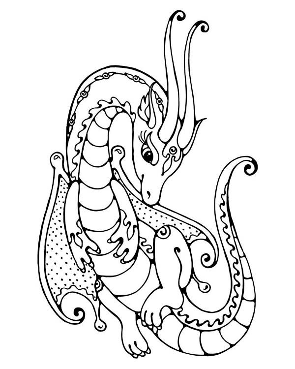 600x750 Baby Dragon Coloring Pages