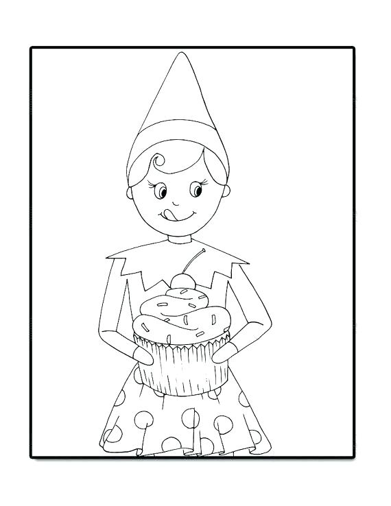 570x738 Elf On The Shelf Coloring Also Elf On The Shelf Coloring Page Elf