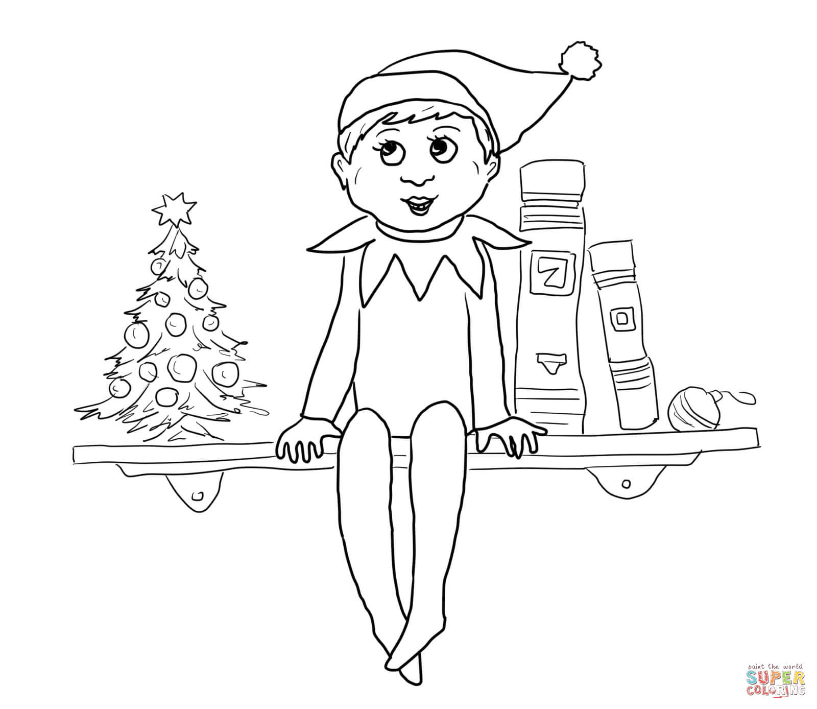 1600x1388 Christmas Coloring Pages Elf On The Shelf