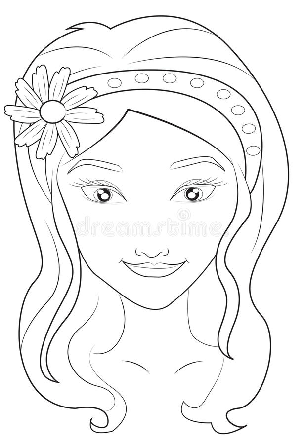 617x900 Gallery Girl Face Coloring Page,