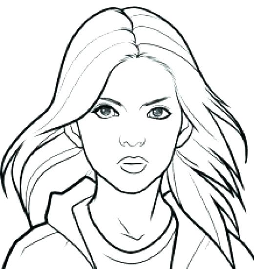 520x551 Face Coloring Page Coloring Page Face Coloring Page Face Girl Face