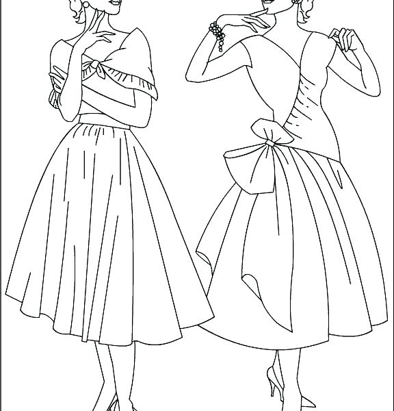 576x600 Fashion Coloring Pages To Print Fashion Coloring Pages Fashion