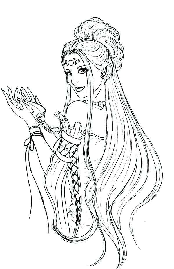 600x929 Domestic Longhair Cat Coloring Page Long Hair Coloring Pages