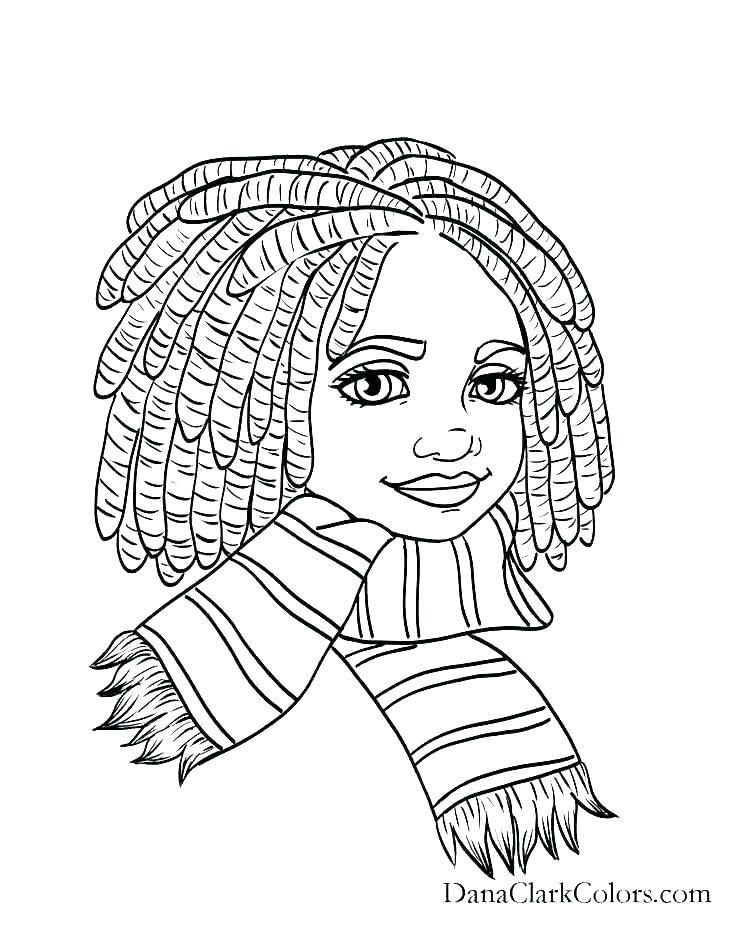736x952 Hair Coloring Pages Crazy Hair Adult Coloring Page Combing Hair