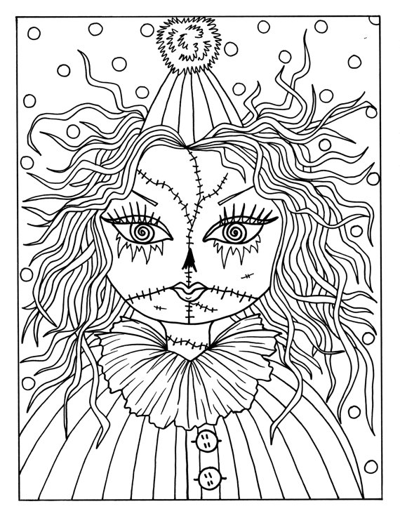 Girl Halloween Coloring Pages