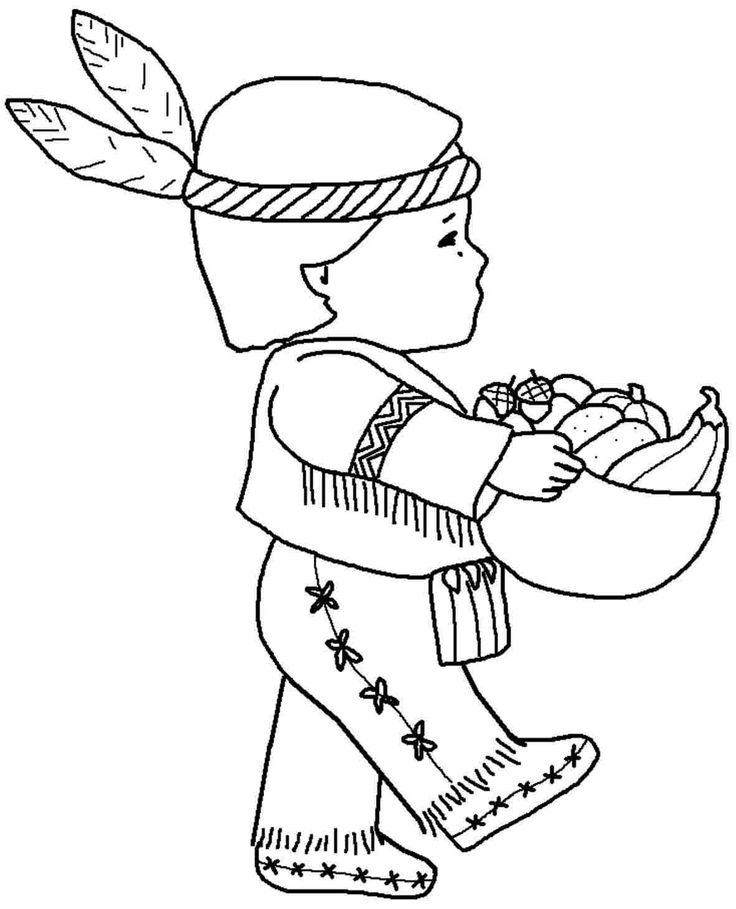 Girl Indian Coloring Pages