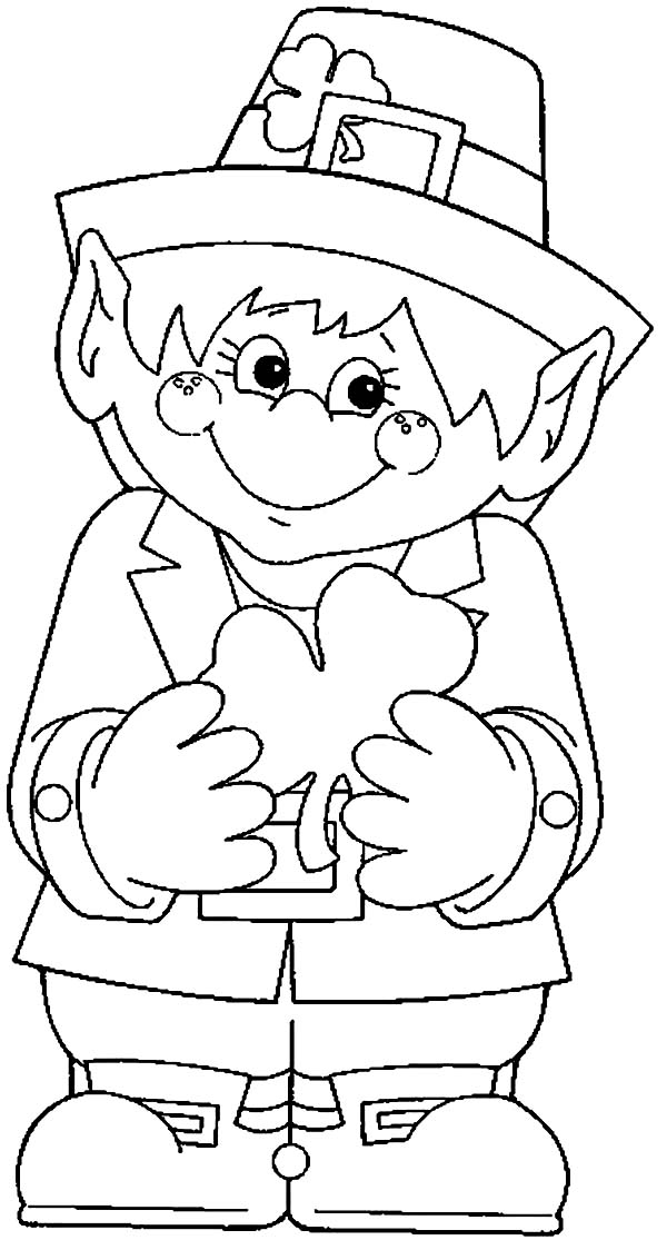 600x1124 Cute Leprechaun Coloring Page