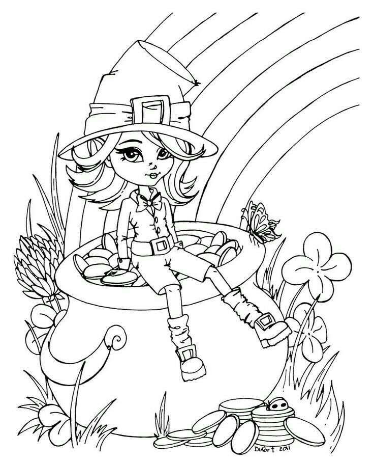 736x907 Leprechaun Girl Coloring Page Arts Amp Crafts And Diy