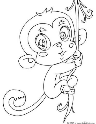397x513 40 Cute Baby Monkey Coloring Pages, Cute Baby Cats Coloring Pages