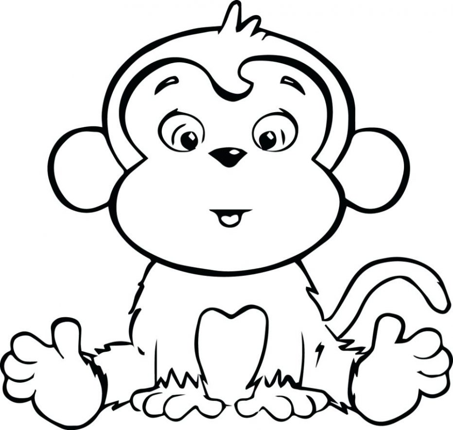 932x885 Baby Girl Monkey Coloring Pages Free