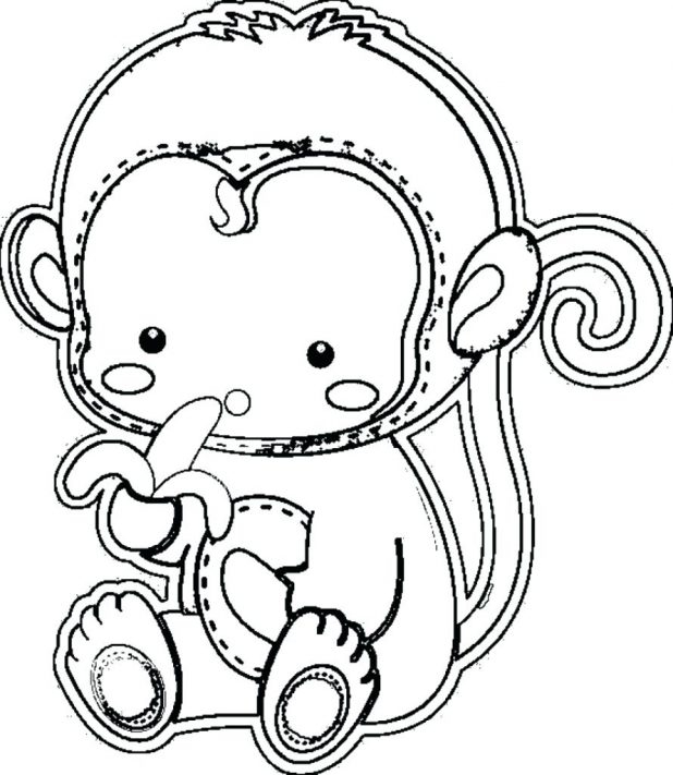 618x711 Coloring Pages Ba Monkey Coloring Pages Free Printable Ba Girl