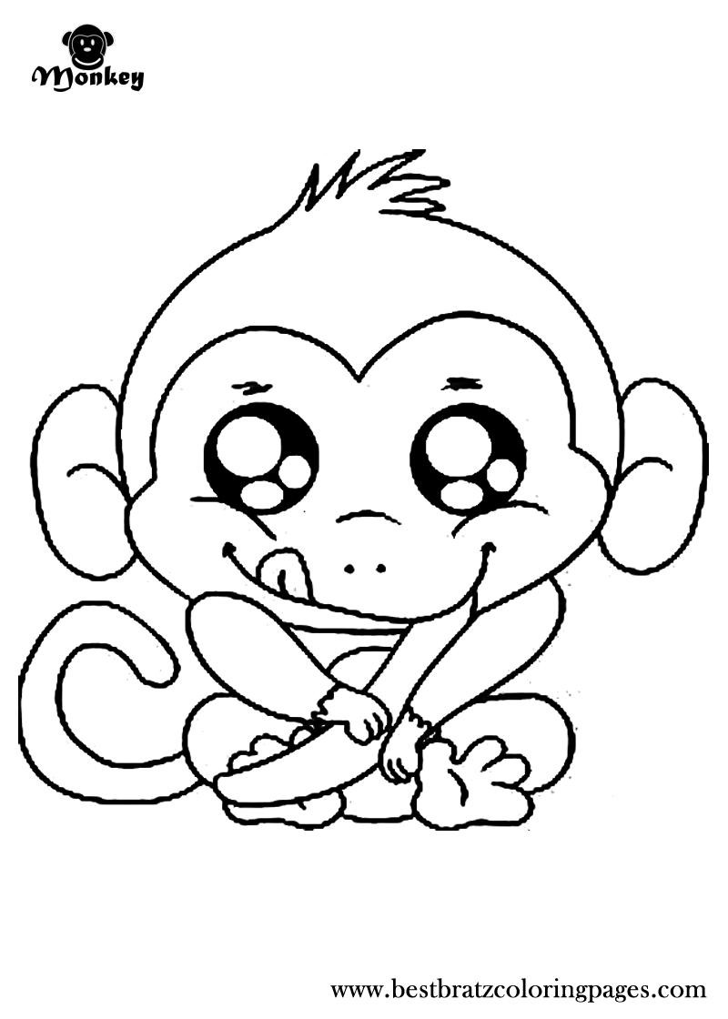 800x1120 Baby Girl Monkey Coloring Pages