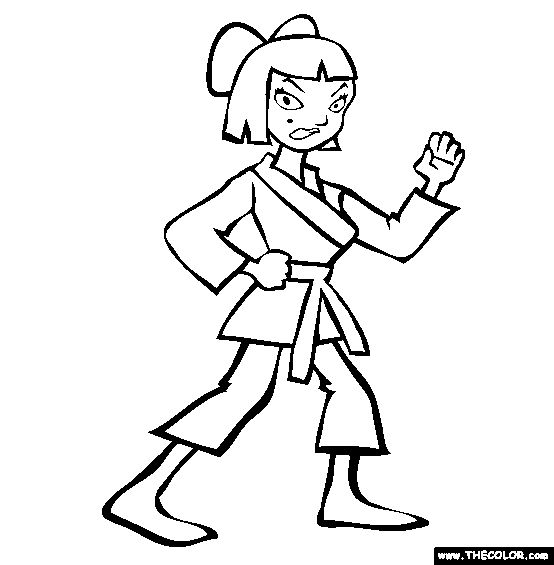 Girl Ninja Coloring Pages