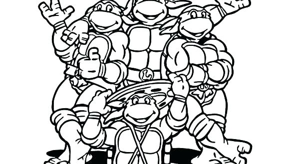 585x329 Coloring Pages Of Turtles Ninja Turtle Coloring Pages Girl
