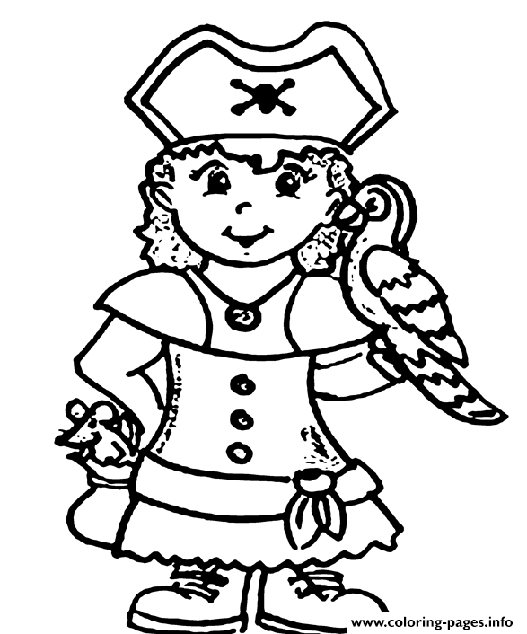Girl Pirate Coloring Pages