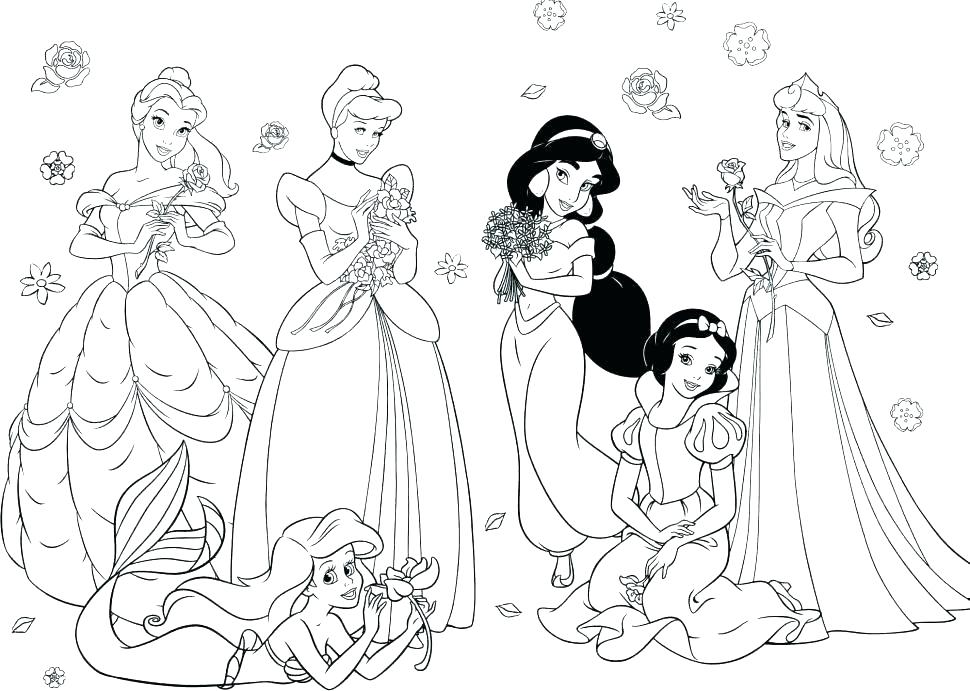 970x691 Princess Coloring Pages To Print Princess Coloring Pages For Kids