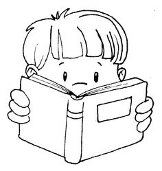 Girl Reading Coloring Page